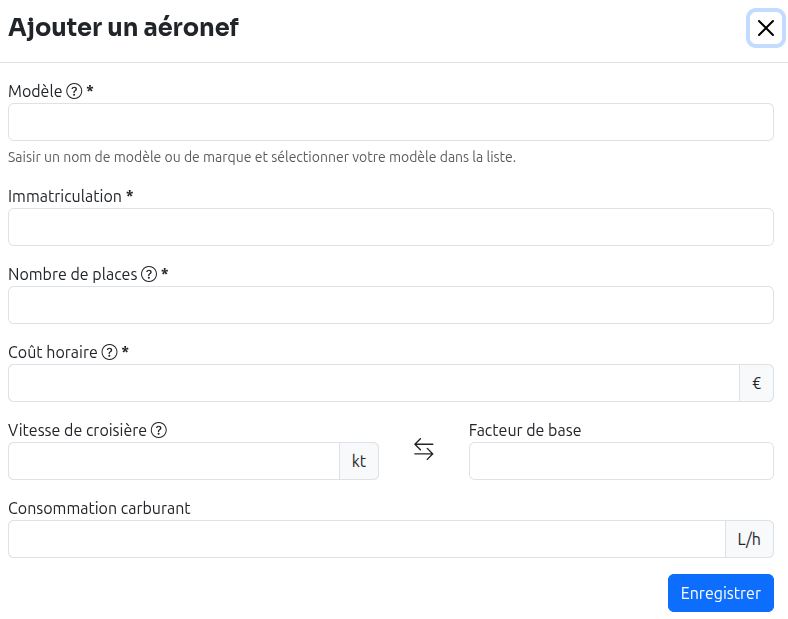 Ajouter un aéronef
