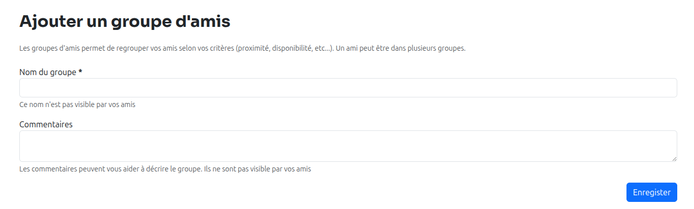 Créer un groupe