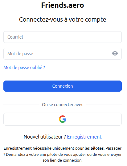 Page de connexion